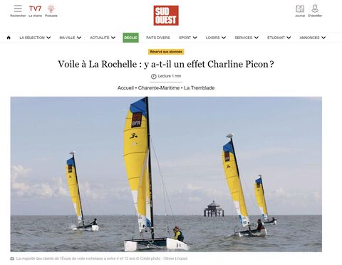SUD OUEST - La Rochelle Nautique https://www.sudouest.fr/charente-maritime/la-tremblade/voile-a-la-rochelle-y-a-t-il-un-effet-charline-picon-2990898.php
